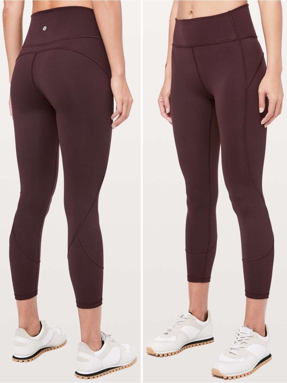 Lululemon Burgundy In Movement 7/8 Tight Everlux 25" Leggings Women’s Size 4